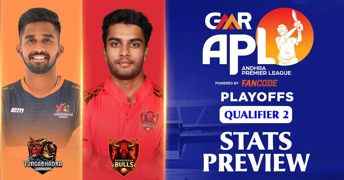 GMR APL 2025: Tungabhadra Warriors vs Bhimavaram Bulls, Qualifier 2: Stats Preview